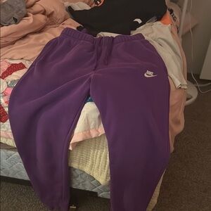 Nike Purple Joggers Comfortable Athletic Wear